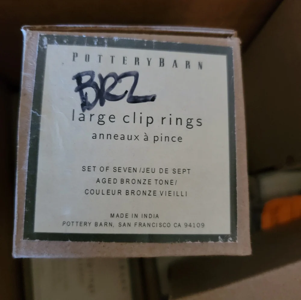 NWT Pottery Barn - bronze Clips large